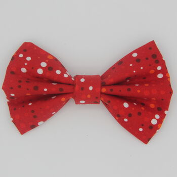 Red Bubbles Dog Bow Tie, 3 of 4