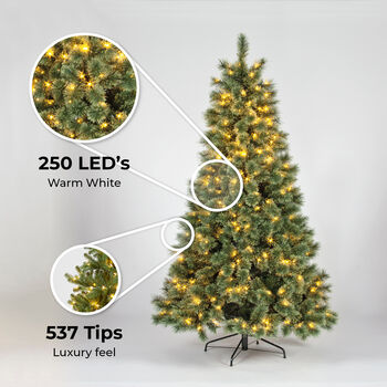 Cashmere Artificial Pre Lit Christmas Tree Six.5ft, 2 of 2