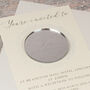 Sparkly Circle Wedding Invitation Magnet, thumbnail 2 of 9