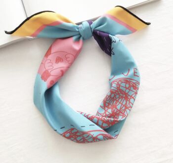Funny Colourful Cat Lover Gifts Cute Scarf, 4 of 8