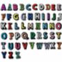 Set Of 10 Rainbow Alphabet Iron On Patches, thumbnail 1 of 4