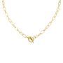 18ct Gold Plated Claw T Bar Necklace, thumbnail 7 of 10