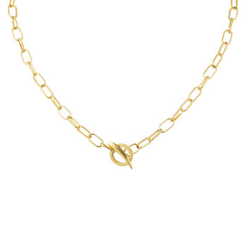 18ct Gold Plated Claw T Bar Necklace, 7 of 10