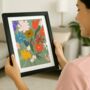 Cheerful Floral Bouquet Print Vibrant Botanical Art, thumbnail 1 of 5