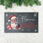 Personalised Traditional Santa Nice List Slate Hanging Plaque 25 X 15cm, thumbnail 1 of 6