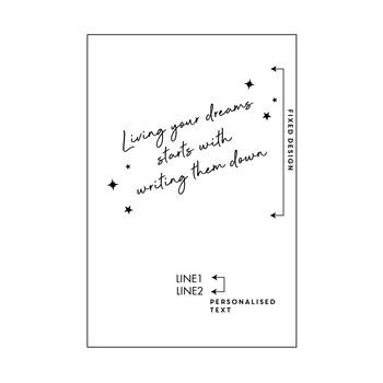 Living Your Dreams Personalised Luxury Notebook Journal, 2 of 12