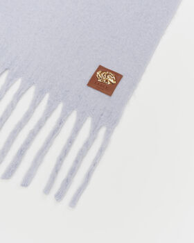 Cosy Blue Boucle Scarf, 4 of 5