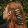Lapis Lazuli Crystal Hair Clip Set Of Two, thumbnail 4 of 5