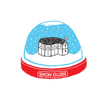 Shakespeare's Globe Theatre, Snow Globe, Christmas Card, 2 of 2
