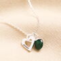 Personalised Heart And Bail Or Star Birthstone Charm Necklace, thumbnail 4 of 9