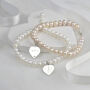 Pearl Bracelet For Mum With Personalised Heart, thumbnail 3 of 5