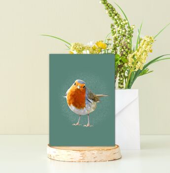 Illustrated Robin Greeting Card, 3 of 3