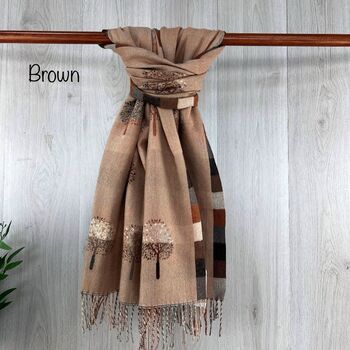 Mulberry Tree And Check Pattern Scarf, 4 of 7