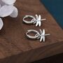 Sterling Silver Dragonfly Huggie Hoops, thumbnail 8 of 12