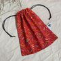 Red Confetti Sprinkles Cotton Drawstring Gift Pouch Bag, thumbnail 1 of 4