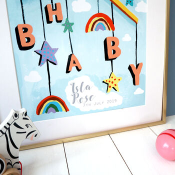 Hey Baby Mobile Personalised Print, 2 of 2