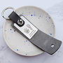 Personalised Hand And Footprint Leather Keyring For Men, thumbnail 3 of 5