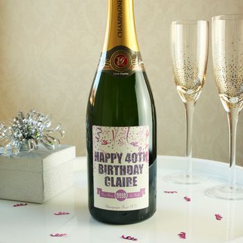 Personalised 40th Birthday Champagne, 4 of 5