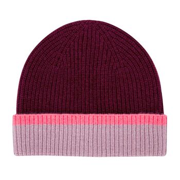 Luxury Beanie Hat In Wool And Cashmere In Multi Colours, 4 of 5