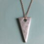 Infinity Sterling Slice Silver Triangle Pendant, thumbnail 4 of 5