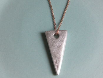 Infinity Sterling Slice Silver Triangle Pendant, 4 of 5