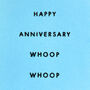 'Happy Anniversary' Personalised Hand Embroidered Card, thumbnail 1 of 4