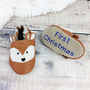 Personalised Metallic Deer Fawn Baby Shoes, thumbnail 4 of 10