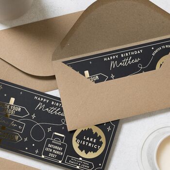 Personalised Weekend Away Scratch Reveal Gift Voucher, 7 of 9