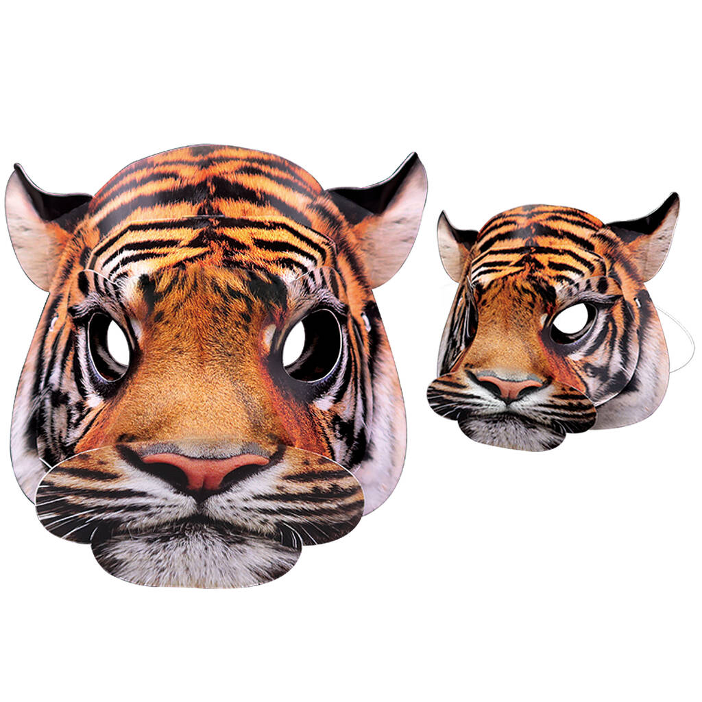 Animal Masks 3D Incl Tiger, Unicorn, Fox And Chimpanzee By Bee Smart