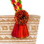 White Handwoven Straw Basket Bag, thumbnail 3 of 8