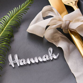 Personalised Frosted Wedding Name Place Setting, 2 of 2