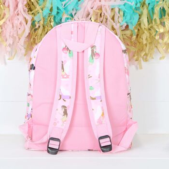 Pink Fairy Printed Backpack With Personalised Bag Tag, 2 of 5