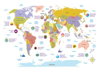 Kids World Map Poster, 3 of 3
