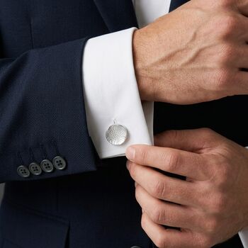 Silver Organic Dog Nose Print Cufflinks, 2 of 9