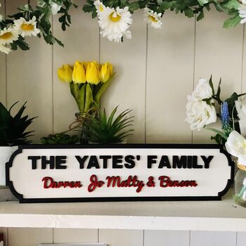 Personalised Family Anniversary Wooden Roadsign, 2 of 3