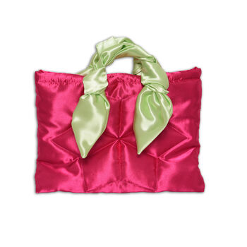 Small Italian Fuchsia Tote Handbag Womens Gift, 3 of 4