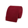 Burgundy Red Diamond End Knitted Neck Tie In 100% Soft Polyester, thumbnail 4 of 9