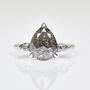 Platinum Pear Salt And Pepper Diamond Engagement Ring, thumbnail 2 of 4