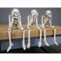 Three Wise Skeletons Shelf Sitting Ornament, thumbnail 1 of 3