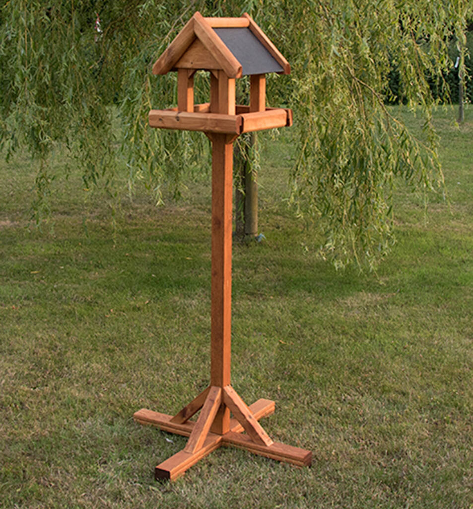 Personalised Buttermere Slate Roof Bird Table By Spring Garden And Home ...