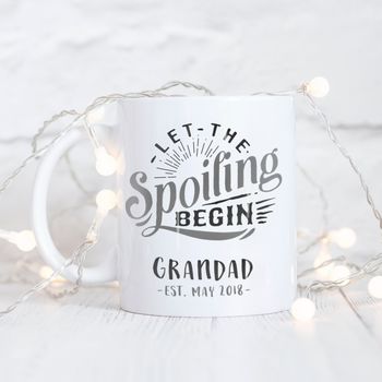 Personalised 'Let The Spoiling Begin' Grandparent Mug, 2 of 2