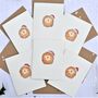 Pack Of Six Christmas Hedgehog Cards, thumbnail 1 of 2