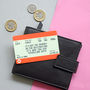Personalised Train Ticket Wallet Keepsake, thumbnail 5 of 5
