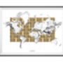 24ct Gold Leaf Topographical World Map, thumbnail 2 of 3