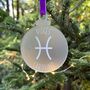 Pisces Zodiac Star Sign Christmas Decoration, thumbnail 3 of 6