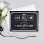 Art Deco Style Save The Date Invitation, thumbnail 1 of 2