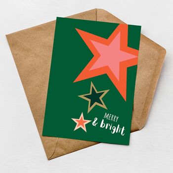 Merry And Bright Christmas Card Six Pack, 3 of 4