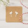 Sterling Silver Flamingo Stud Earrings, thumbnail 2 of 5