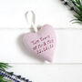 Personalised 2nd Cotton Or Any Anniversary Hanging Heart Gift, thumbnail 3 of 11