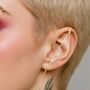 Oxidised Silver Gothic Triangle Ear Climber Earring, thumbnail 5 of 7